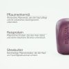 Lila INUANA Kosmetik-Produkt mit Texten zu den Inhaltsstoffen Pflaumenkernöl, Reisprotein und Sheabutter.