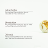 Übersicht natürlicher Inhaltsstoffe wie Kakaobutter und Sheabutter für die INUANA Badekugel