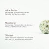 Übersicht natürlicher Inhaltsstoffe wie Kakaobutter für die INUANA Badekugel Velvet Sandalwood Lavender