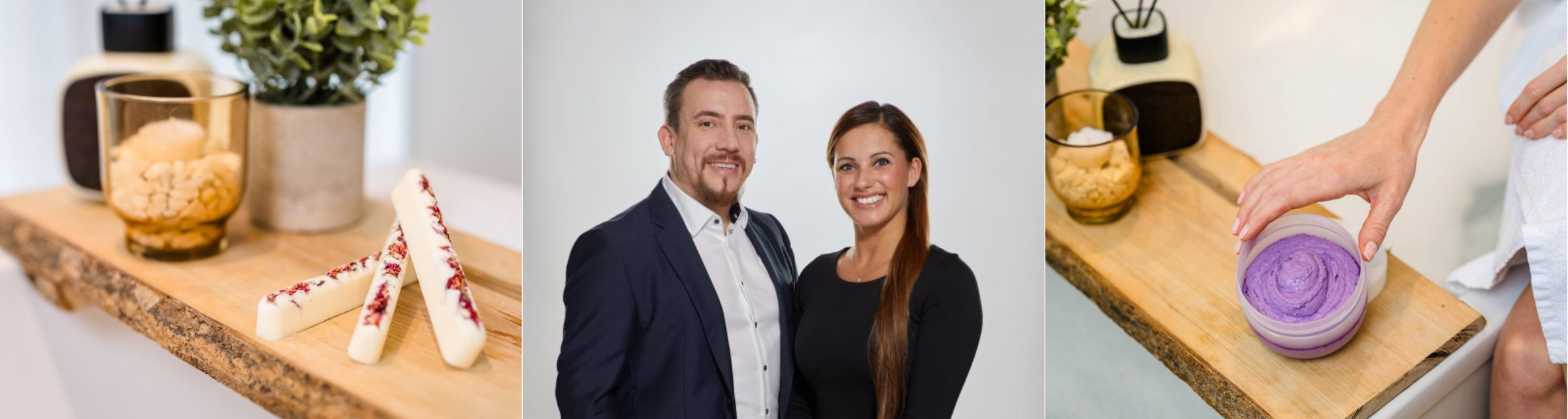 Das Team von INUANA mit innovativen Naturkosmetikprodukten, pflegenden Kosmetiksticks und Shower Mousse für moderne Hautpflege.
