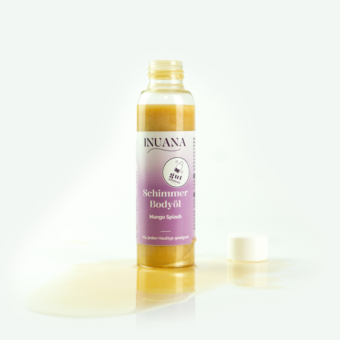 Schimmer Bodyöl Mango Splash von INUANA für strahlende Körperpflege und geschmeidige Haut